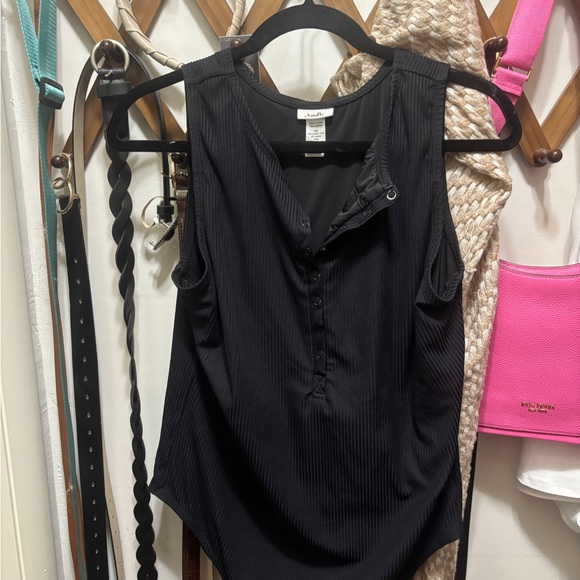 Andie Swim The Malibu One Piece Black Ribbed Beach Pool Size XXL - Picture 7 of 9